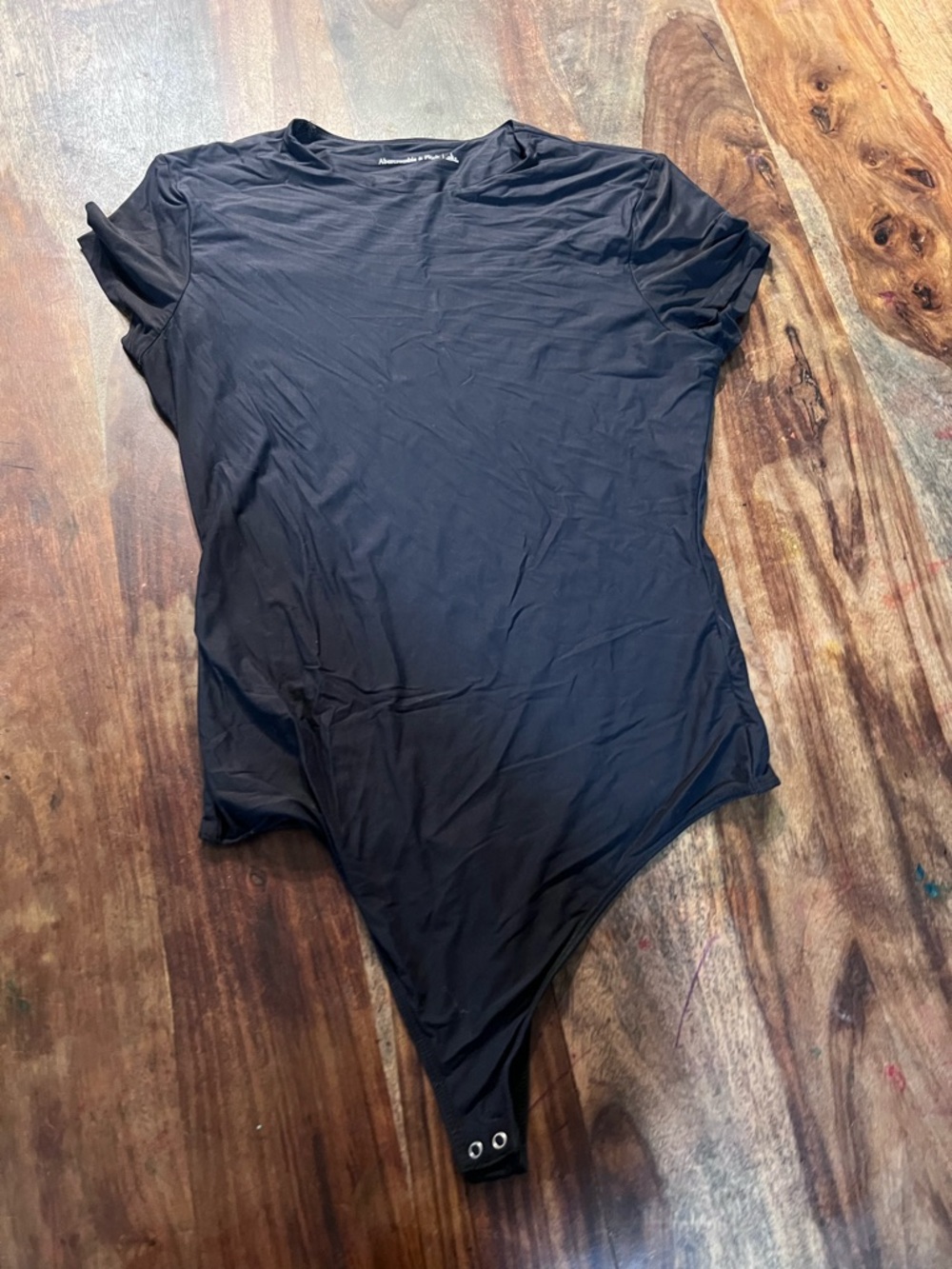 Abercrombie & Fitch Black Short Sleeve Bodysuit